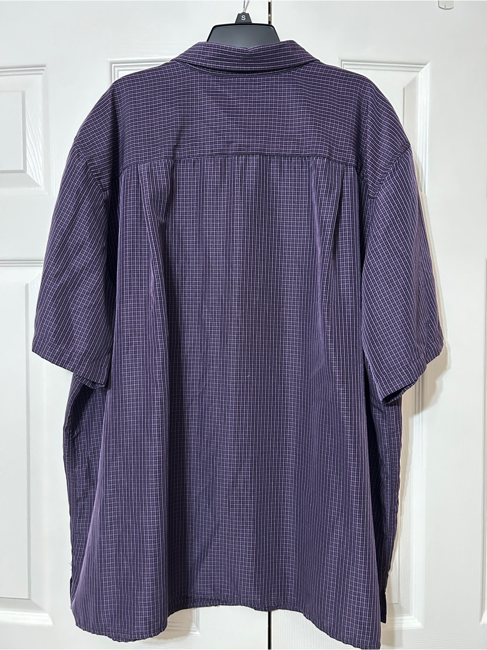 Synrgy Purple Short-Sleeve Check Button-Down Shirt - Picture 2 of 4